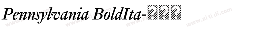 Pennsylvania BoldIta字体转换